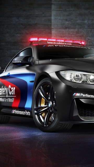 Das BMW M4 Coupe Police Wallpaper 360x640