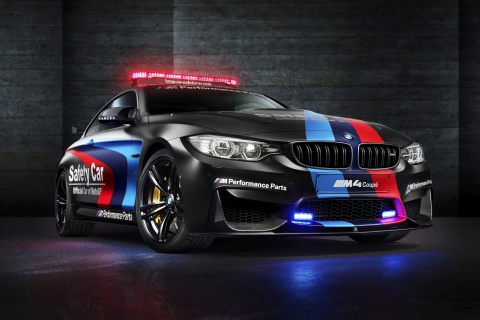 Обои BMW M4 Coupe Police 480x320
