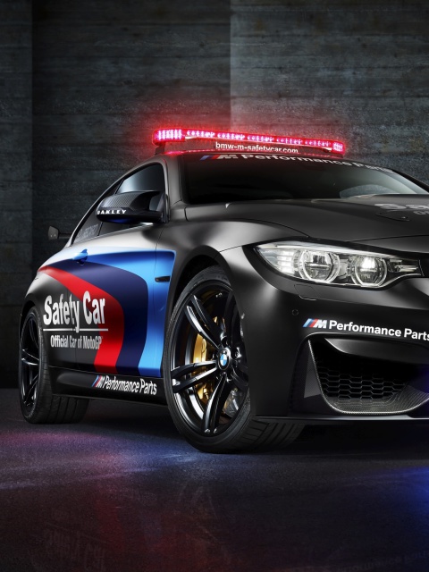 Fondo de pantalla BMW M4 Coupe Police 480x640
