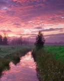 Cold Morning Pink Sky wallpaper 128x160