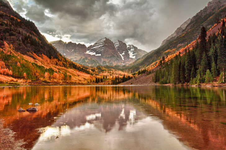 Das Autumn in Canada, Lake, National Park, Nova Scotia Wallpaper