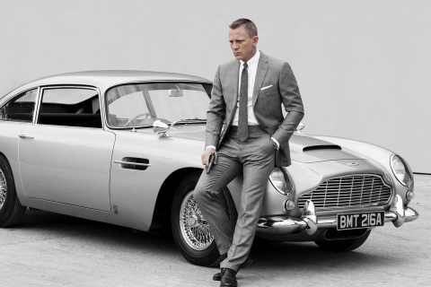 Fondo de pantalla James Bond Grey Suit 480x320