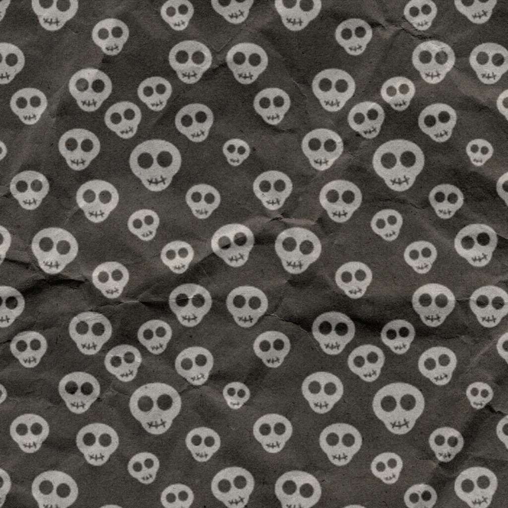 Cute Skulls Wrapping Paper wallpaper 1024x1024