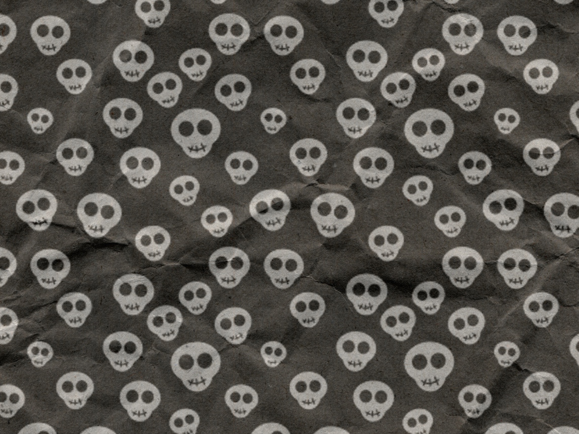 Screenshot №1 pro téma Cute Skulls Wrapping Paper 1152x864