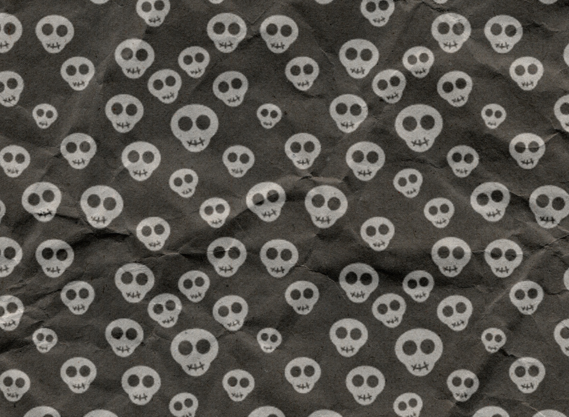 Screenshot №1 pro téma Cute Skulls Wrapping Paper 1920x1408