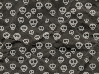 Обои Cute Skulls Wrapping Paper 320x240