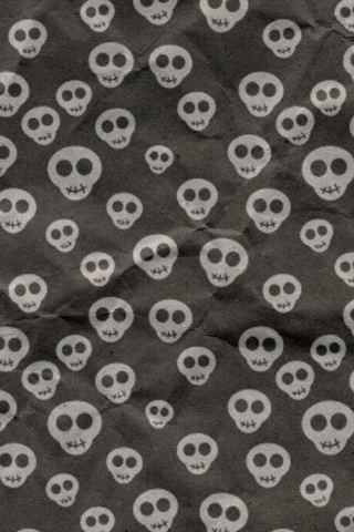 Cute Skulls Wrapping Paper wallpaper 320x480