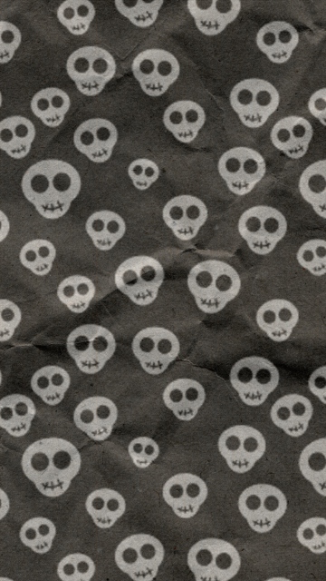 Screenshot №1 pro téma Cute Skulls Wrapping Paper 360x640