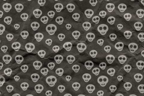 Fondo de pantalla Cute Skulls Wrapping Paper 480x320