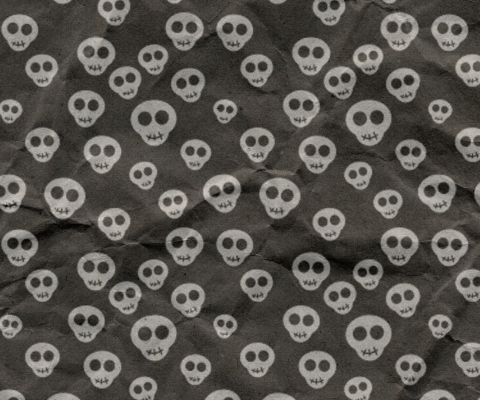 Fondo de pantalla Cute Skulls Wrapping Paper 480x400
