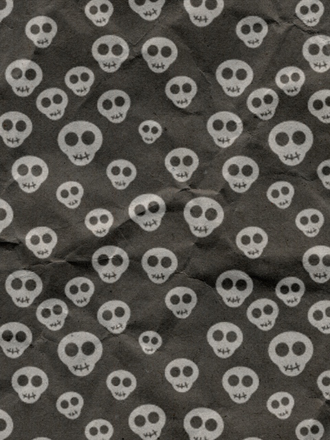Das Cute Skulls Wrapping Paper Wallpaper 480x640