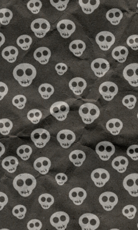 Cute Skulls Wrapping Paper wallpaper 480x800