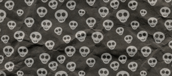 Screenshot №1 pro téma Cute Skulls Wrapping Paper 720x320