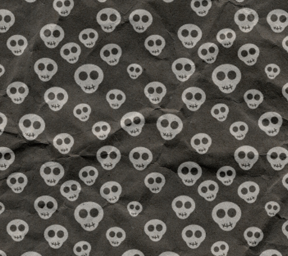 Cute Skulls Wrapping Paper wallpaper 960x854
