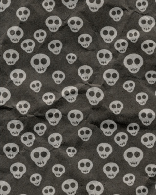 Cute Skulls Wrapping Paper - Obrázkek zdarma pro 132x176