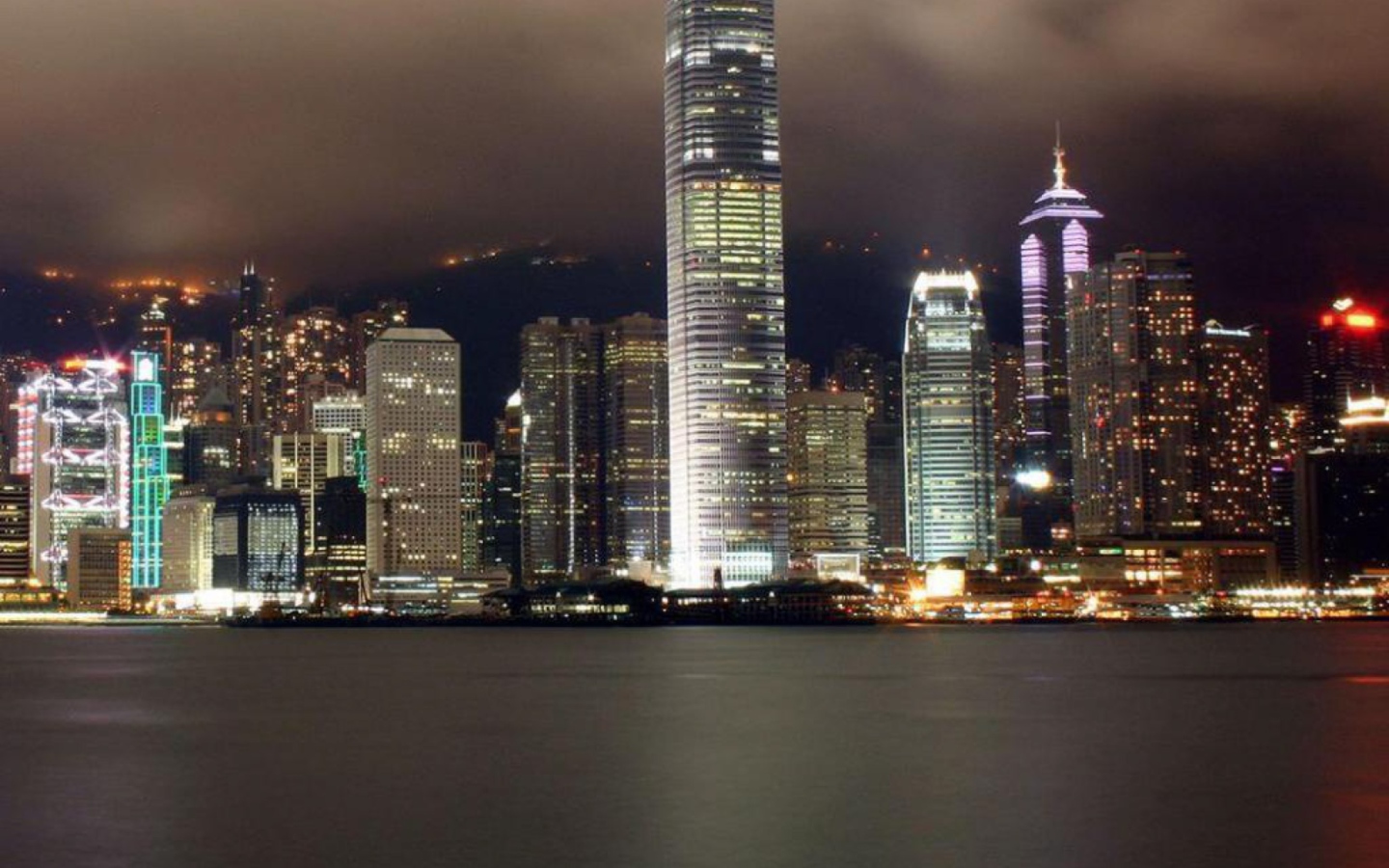 Hong Kong At Night screenshot #1 1440x900