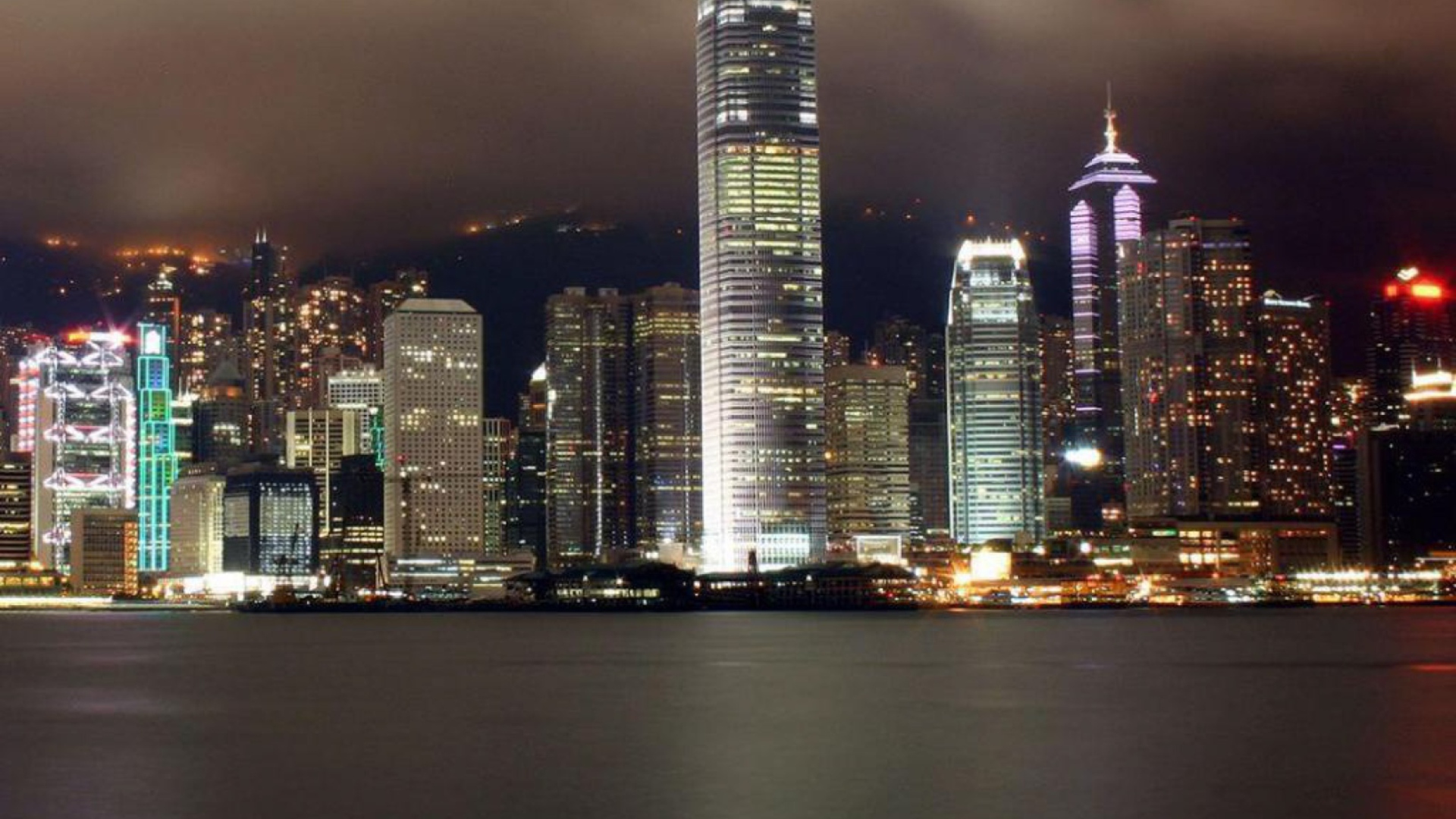 Fondo de pantalla Hong Kong At Night 1920x1080