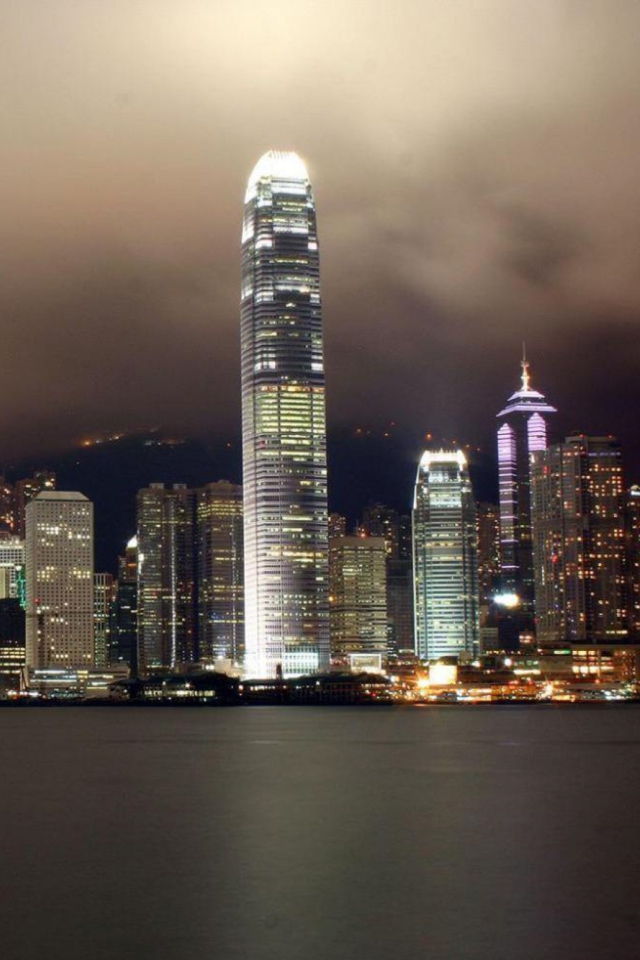 Hong Kong At Night wallpaper 640x960