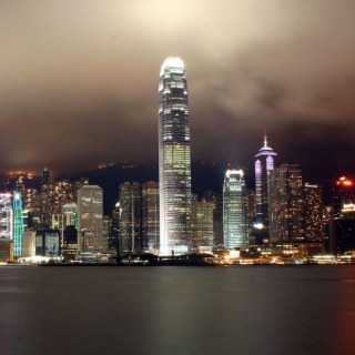 Hong Kong At Night Background for iPad 3