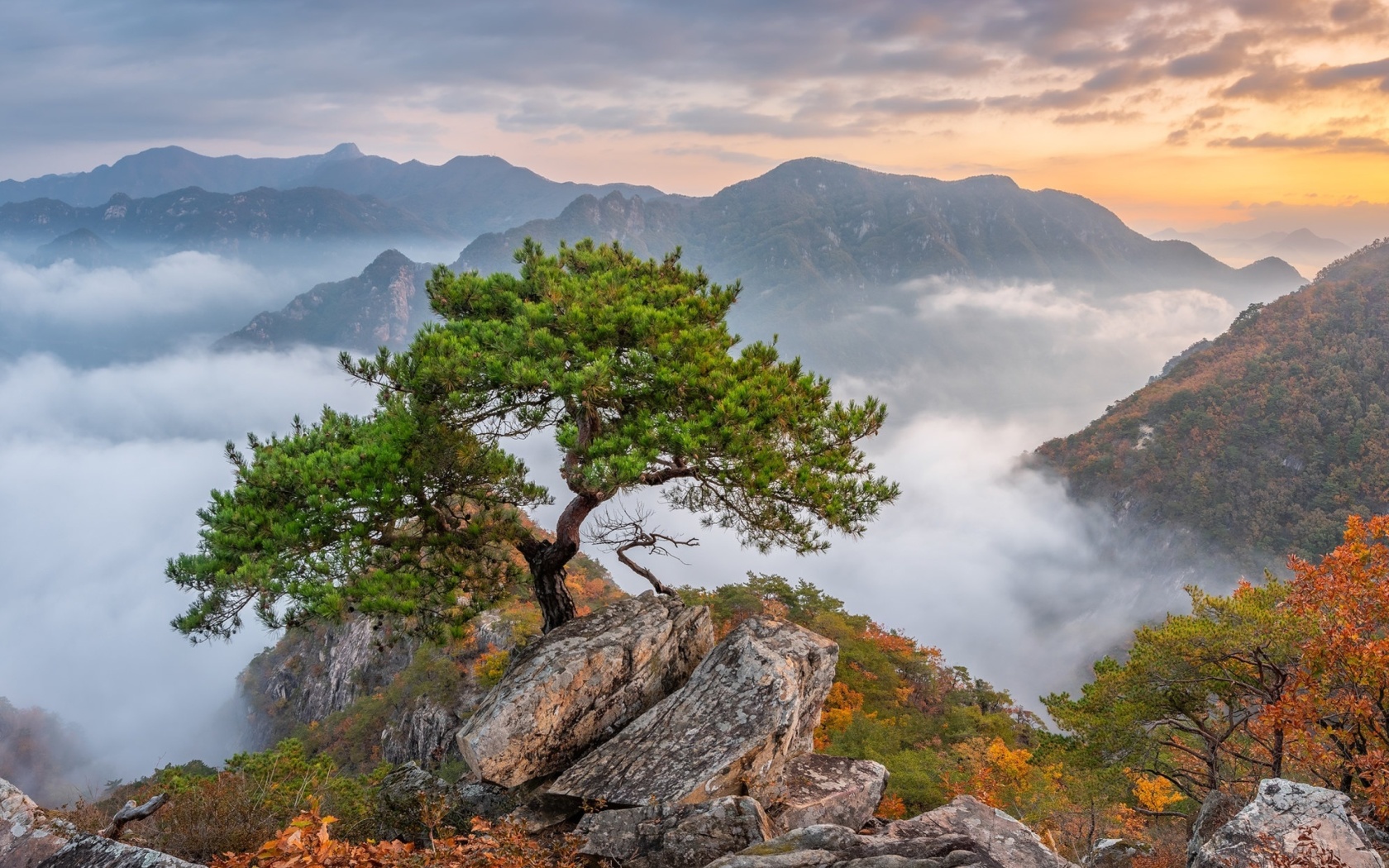 Das Bukhansan National Park in Seoul Wallpaper 1680x1050