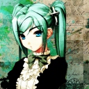 Das Anime Girl Green Hair Wallpaper 128x128
