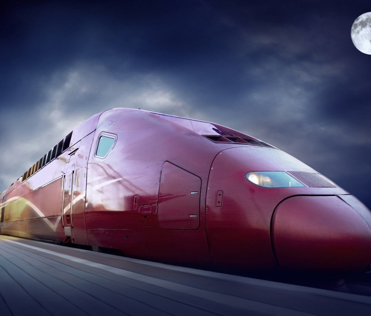 Das Thalys train on high speed line Wallpaper 1200x1024