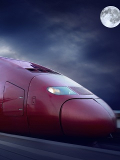 Thalys train on high speed line wallpaper 240x320