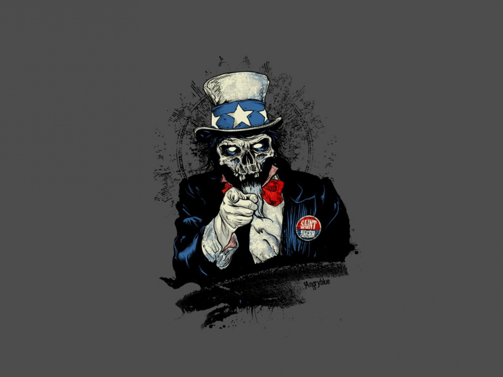 Uncle Sam Zombie wallpaper 1024x768