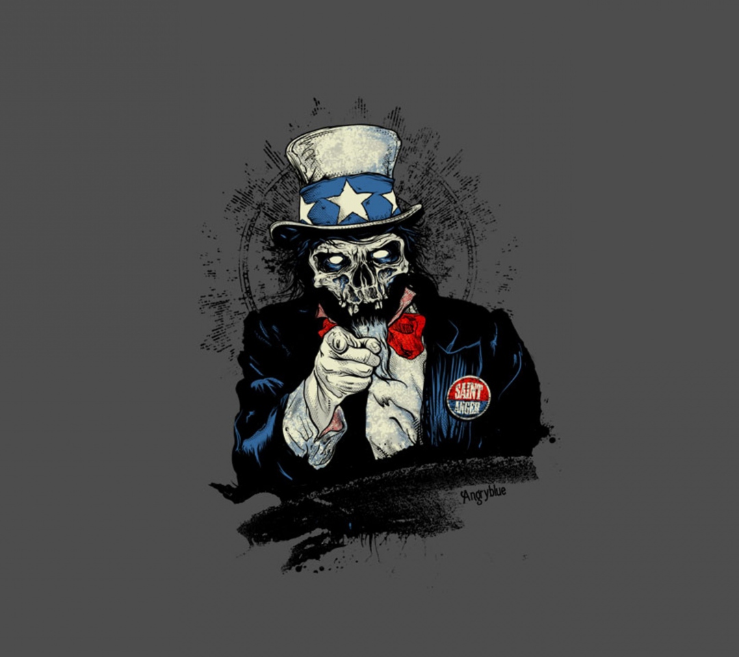 Das Uncle Sam Zombie Wallpaper 1080x960