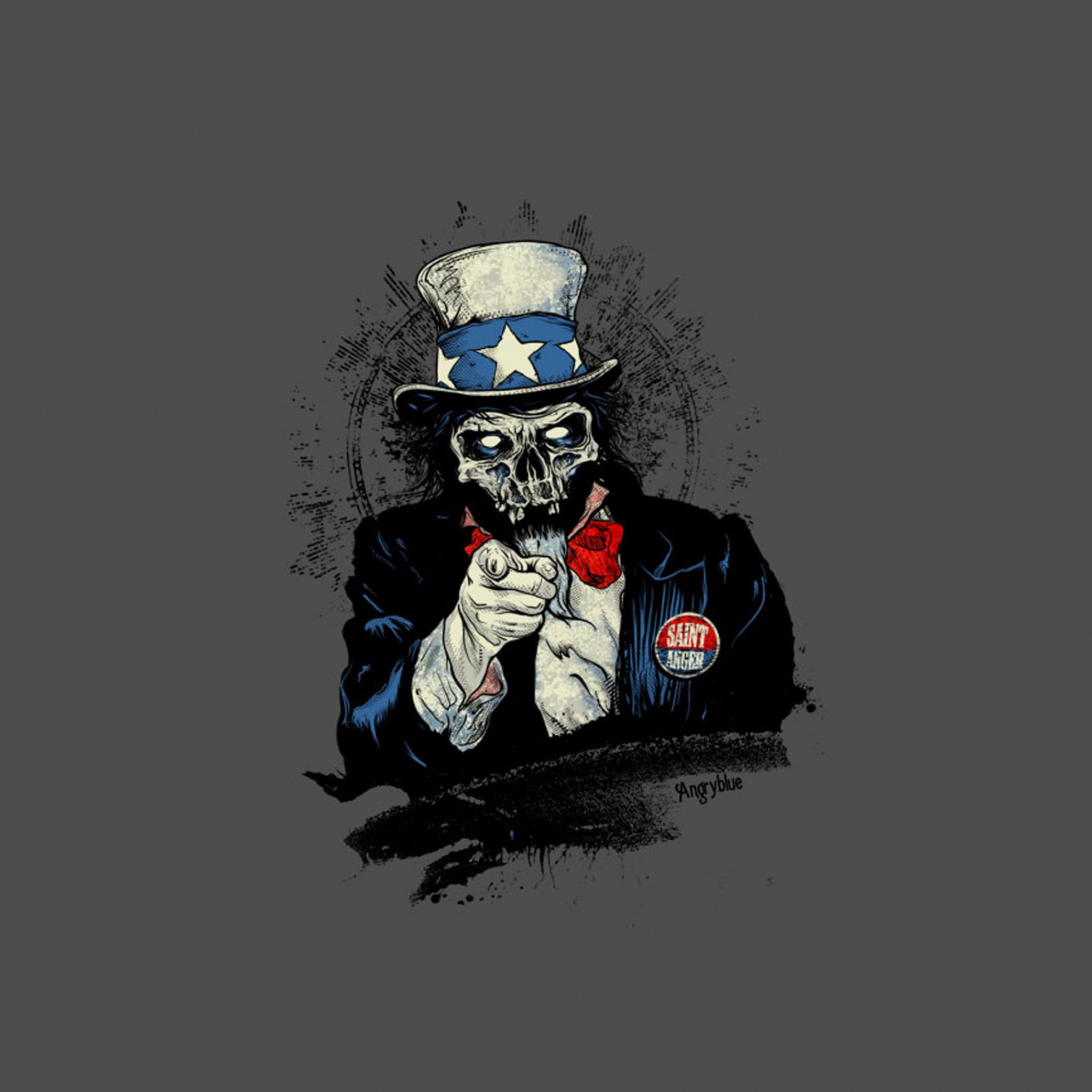Uncle Sam Zombie wallpaper 2048x2048