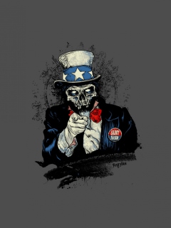 Das Uncle Sam Zombie Wallpaper 240x320