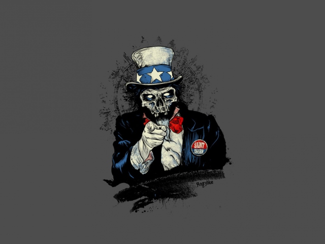 Fondo de pantalla Uncle Sam Zombie 640x480