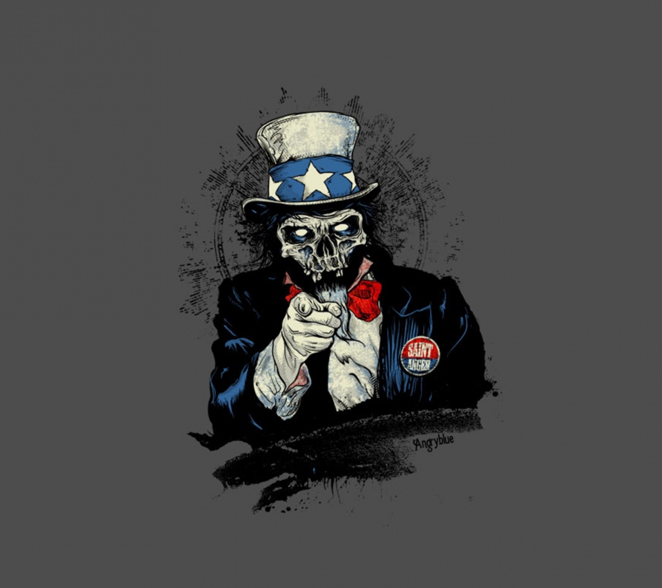 Обои Uncle Sam Zombie 960x854