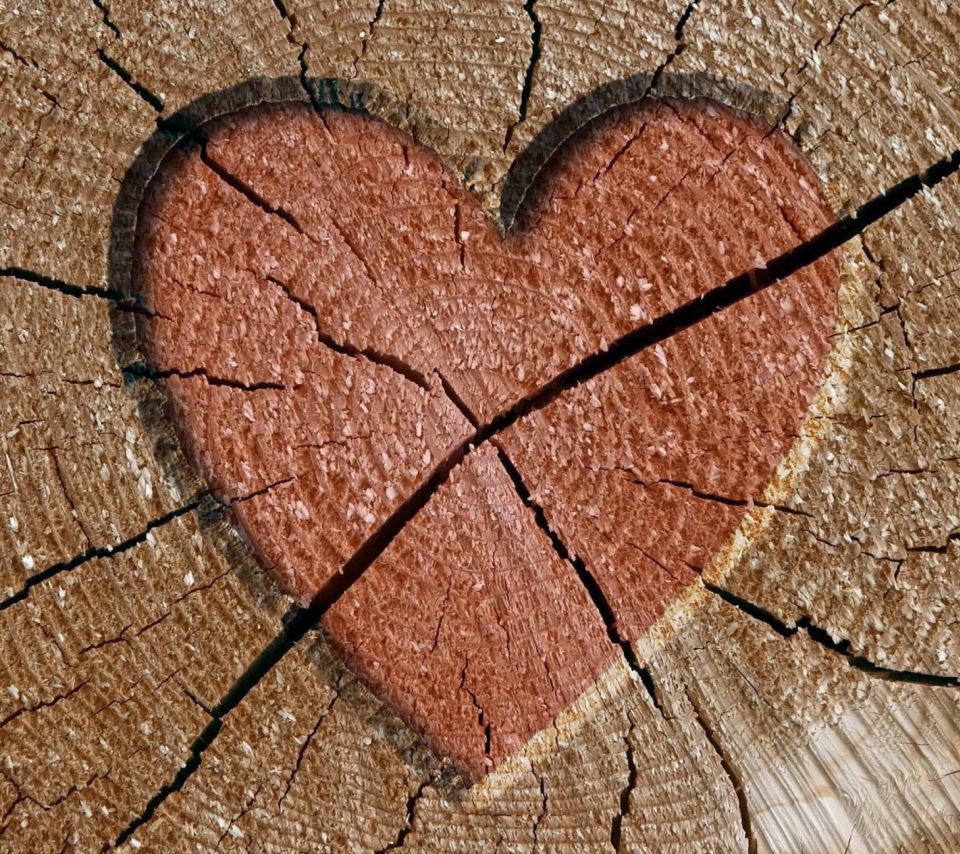 Sfondi Wooden Heart 960x854