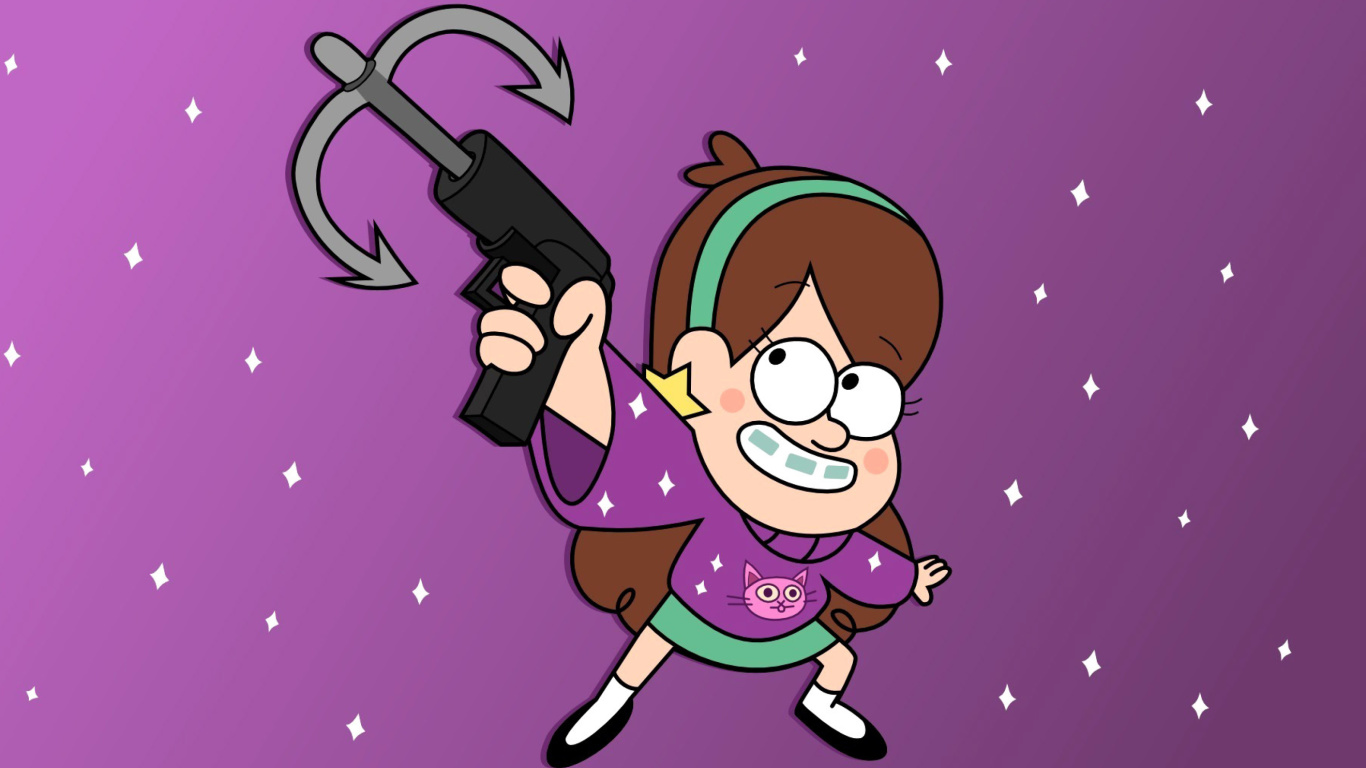 Mabel in Gravity Falls Cartoon wallpaper 1366x768