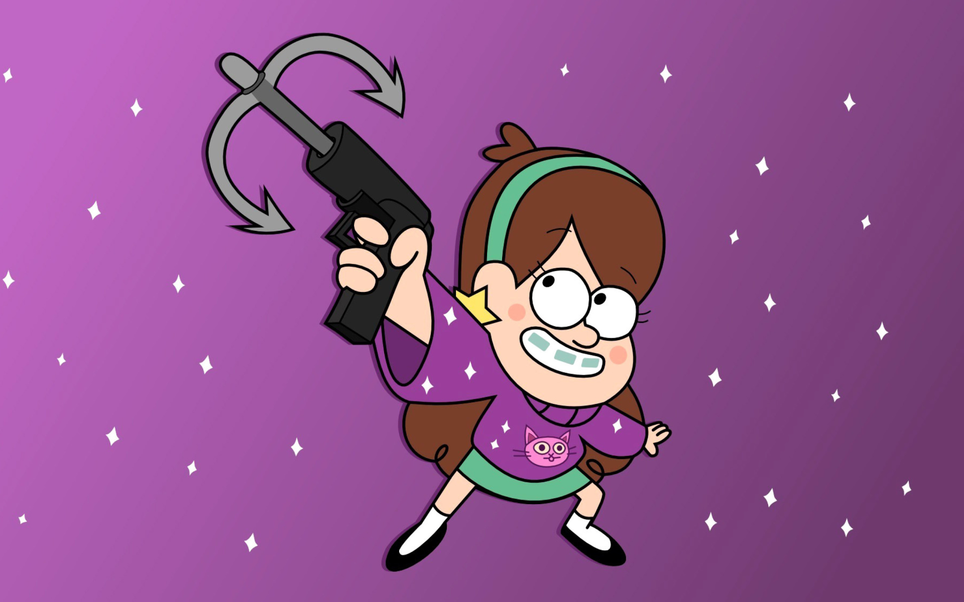 Обои Mabel in Gravity Falls Cartoon 1920x1200