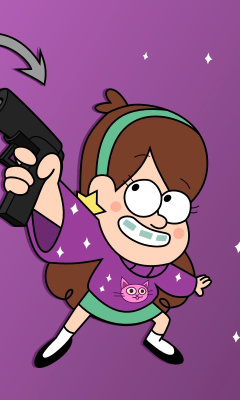 Das Mabel in Gravity Falls Cartoon Wallpaper 240x400
