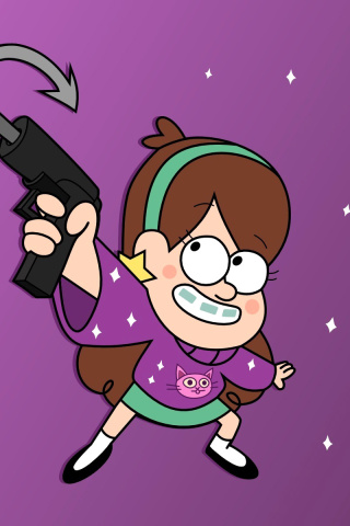Mabel in Gravity Falls Cartoon wallpaper 320x480