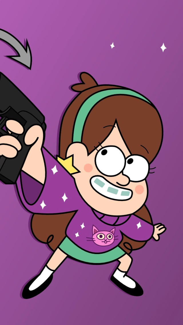 Fondo de pantalla Mabel in Gravity Falls Cartoon 640x1136