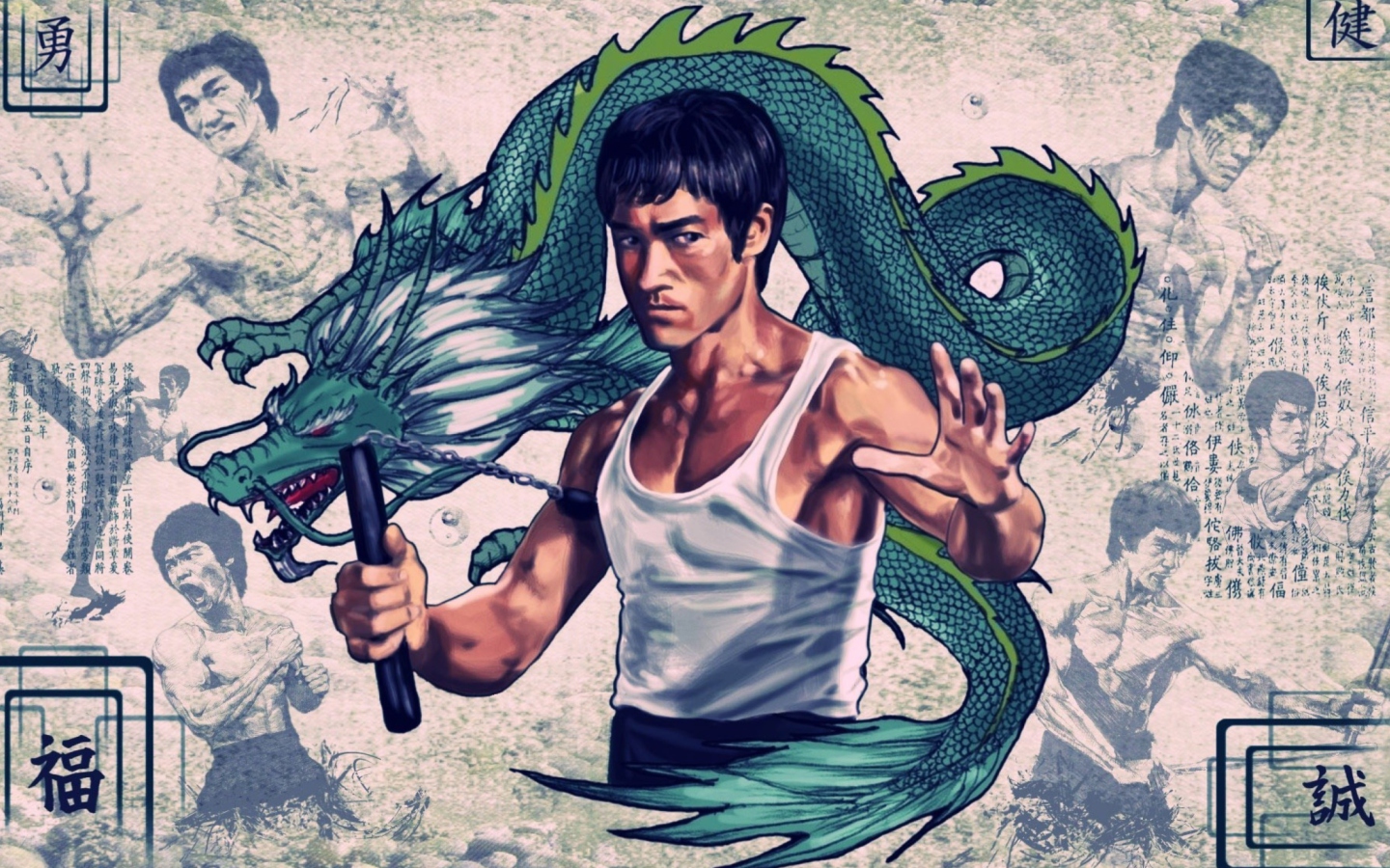 Fondo de pantalla Bruce Lee 1440x900