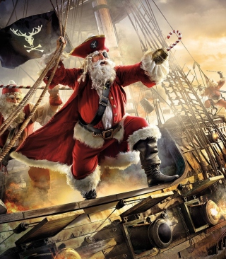 Pirate Santa sfondi gratuiti per Nokia Asha 503