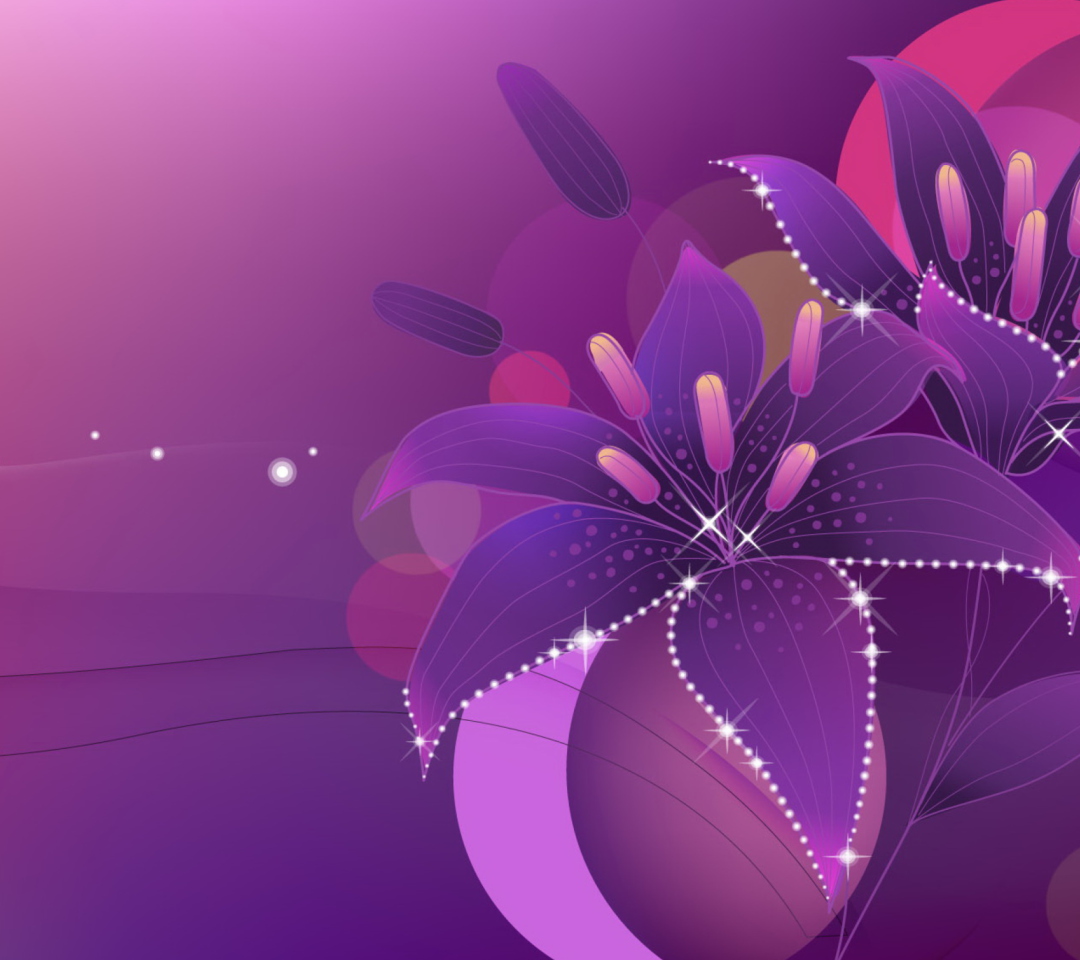 Das Violet Flowers Desktop Wallpaper 1080x960