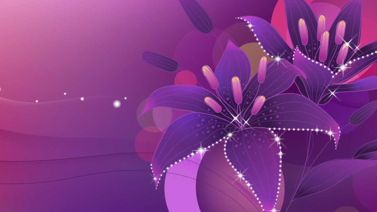 Violet Flowers Desktop wallpaper 1280x720