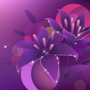 Das Violet Flowers Desktop Wallpaper 128x128