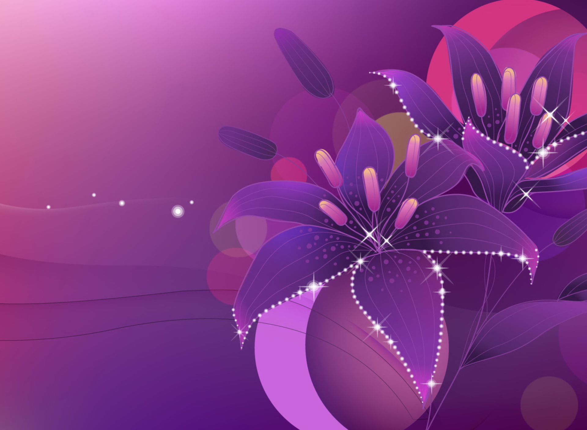 Violet Flowers Desktop screenshot #1 1920x1408