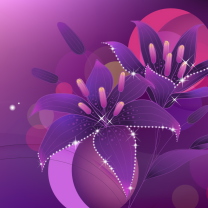 Violet Flowers Desktop wallpaper 208x208