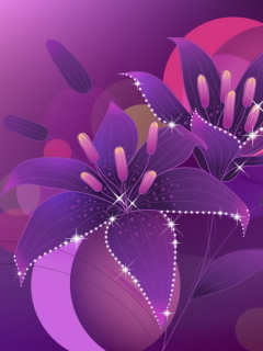 Das Violet Flowers Desktop Wallpaper 240x320