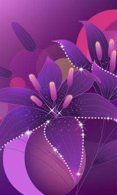 Das Violet Flowers Desktop Wallpaper 240x400
