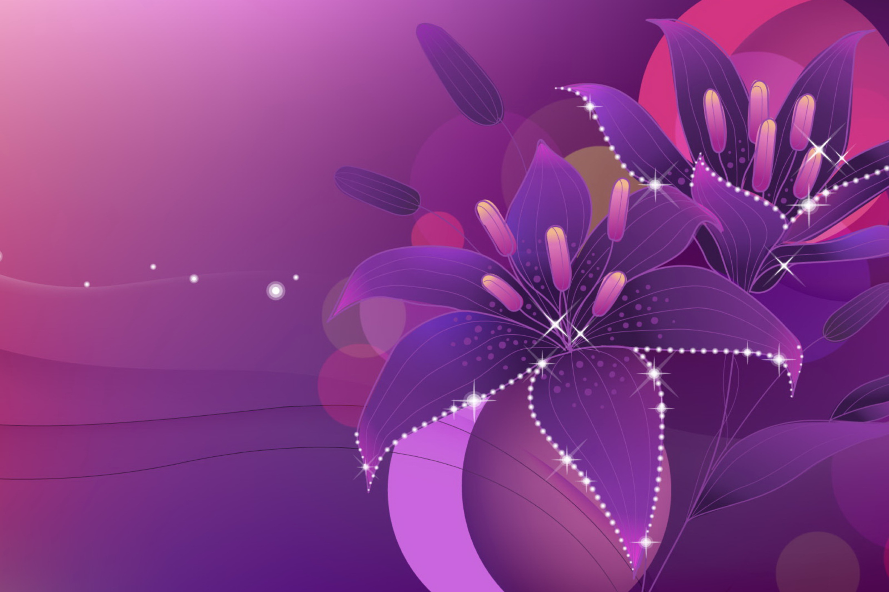 Violet Flowers Desktop screenshot #1 2880x1920