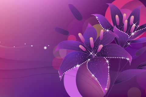 Violet Flowers Desktop screenshot #1 480x320